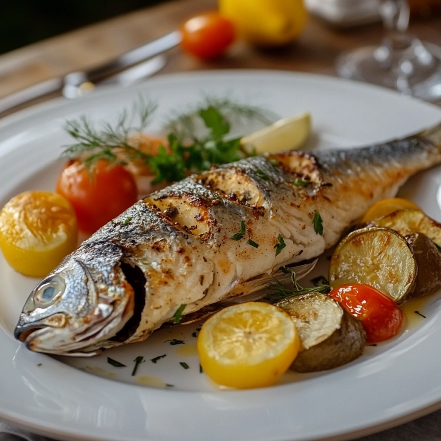 Запечена риба з овочами